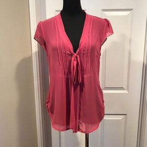 Guess v neck button down.